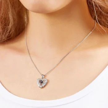 שרשרת מלאך 925 עם זירקון, ננו תכשיט עם התמונה שלכםֿ בהתאמה אישית