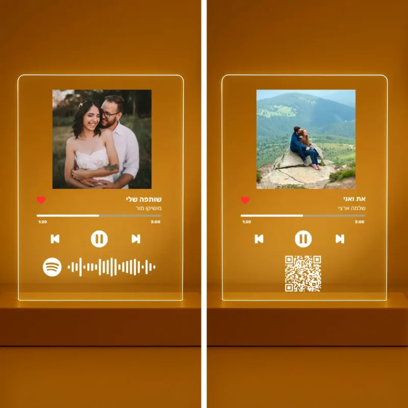 ⁦Your Moment - מיוזיקגלאס מנורת לילה עם שיר⁩ – תמונה ⁦5⁩