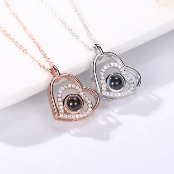 Your Moment - תכשיט שרשרת לב עם תמונה 925 סטרלינג עדין