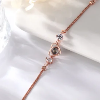 Your Moment - צמיד לבבות מכסף 925 עם התמונה שלכם