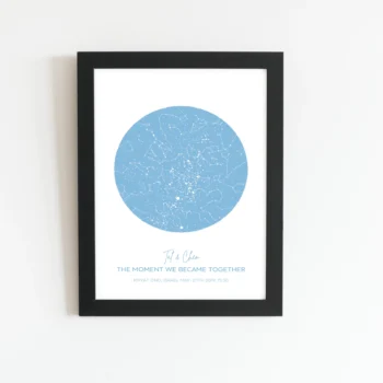 מפת כוכבים דגם קלאסי כחלחל