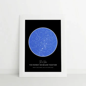 מפת כוכבים דגם קלאסי כחול שחור