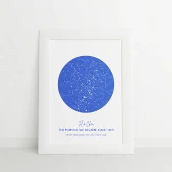 מפת כוכבים דגם קלאסי כחול ים