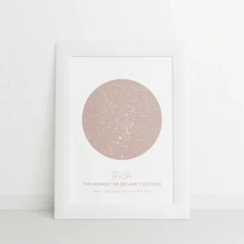 מפת כוכבים דגם קלאסי חום בהיר