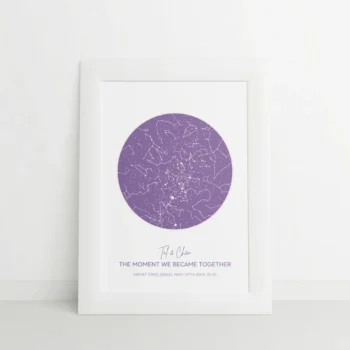 מפת כוכבים דגם קלאסי סגולי