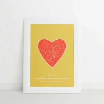 מפת כוכבים דגם אהבה אפור שחור