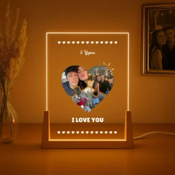 מתנה מקורית מנורת לילה מנורת לילה עם עיצוב לב בצורת פאזל מתנה