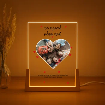 מתנה לסבתא עם הקדשה מהלב- מעוצב אישית עם תמונה
