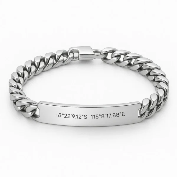 צמיד עם כסף, מתנה יוקרתית לגבר עם נקודות ציון