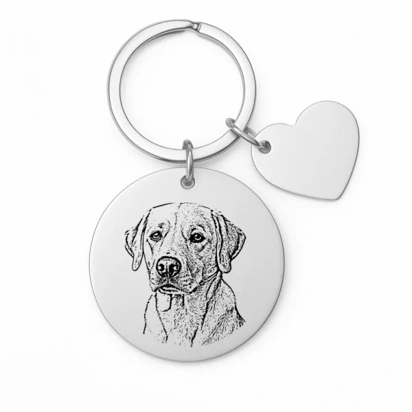 מחזיק מפתחות עם חריטה של בעל החיים שלכם