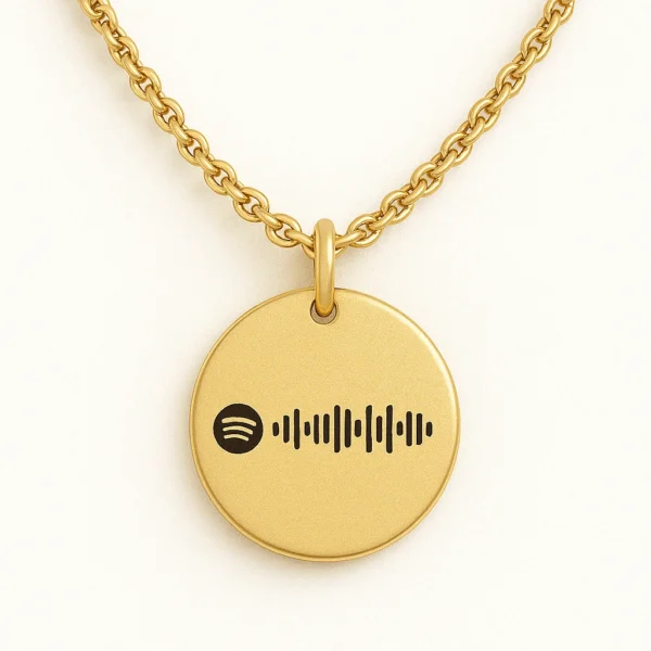 שרשרת עגולה עם חריטת ספוטיפיי