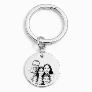 מחזיק מפתחות משפחתי עם תמונה
