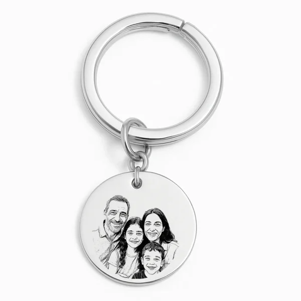 מחזיק מפתחות משפחתי עם תמונה