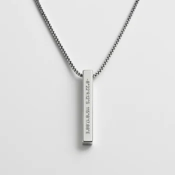 שרשרת חריטה לגבר עם נקודות ציון