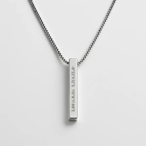 שרשרת חריטה לגבר עם נקודות ציון