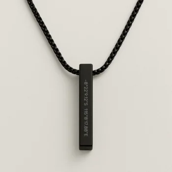 שרשרת חריטה לגבר עם נקודות ציון