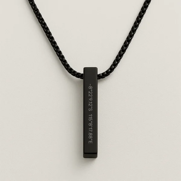 שרשרת חריטה לגבר עם נקודות ציון