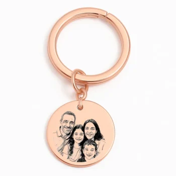 מחזיק מפתחות משפחתי עם תמונה
