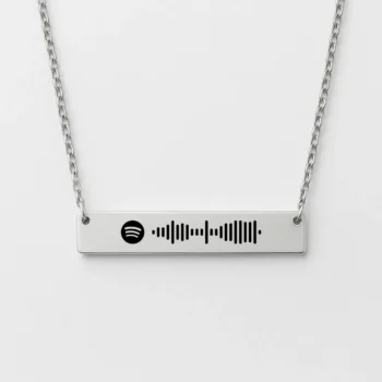 שרשרת כסף, מתנה יוקרתית עם חריטת ספוטיפיי