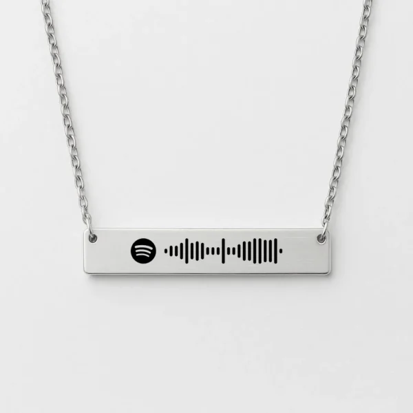 שרשרת כסף, מתנה יוקרתית עם חריטת ספוטיפיי