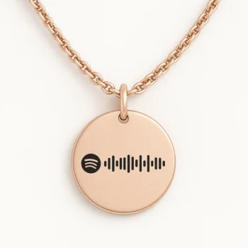 שרשרת עגולה עם חריטת ספוטיפיי