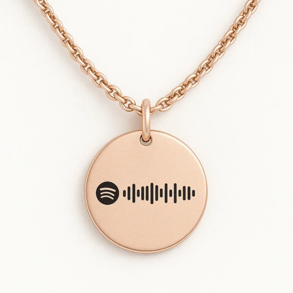 שרשרת עגולה עם חריטת ספוטיפיי