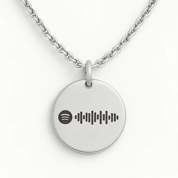 שרשרת עגולה עם חריטת ספוטיפיי