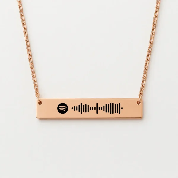 שרשרת כסף, מתנה יוקרתית עם חריטת ספוטיפיי