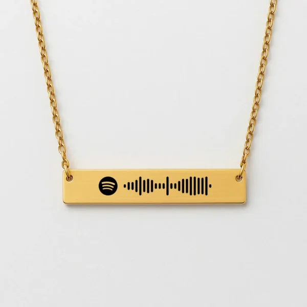 שרשרת כסף, מתנה יוקרתית עם חריטת ספוטיפיי