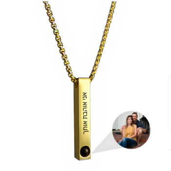 תכשיט שרשרת לגבר עם חריטה תמונה מוצפנת - מתנה מרגשת וייחודית וייחודית