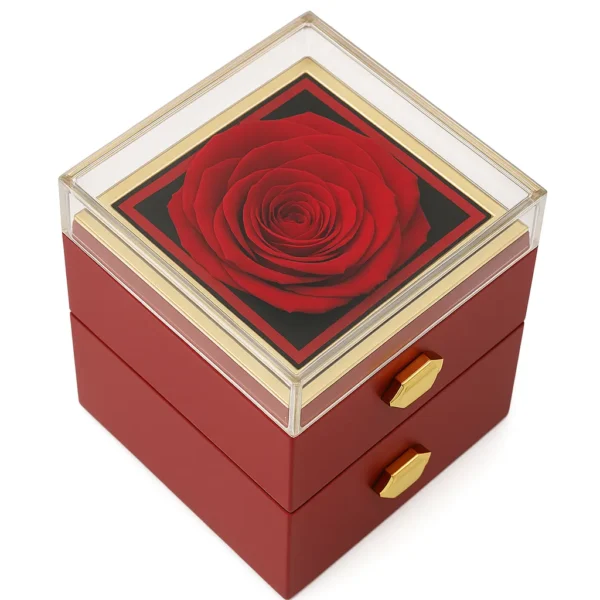 אריזת הפרח המסתובב אדום