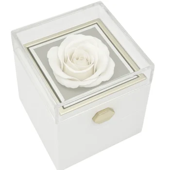 אריזת הפרח המסתובב לבן