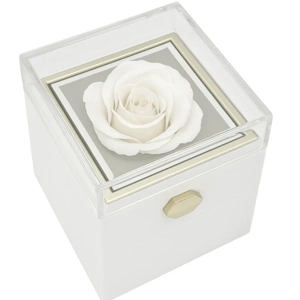 אריזת הפרח המסתובב לבן