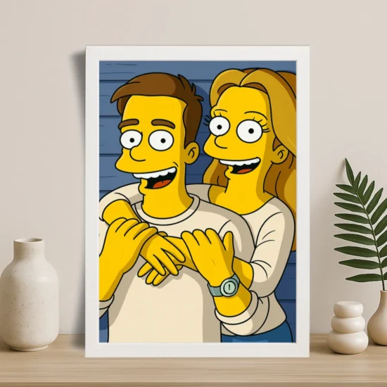 תמונת סימפסון מצחיקה ממוסגרת - המתנה שתגרום לכולם לחייך