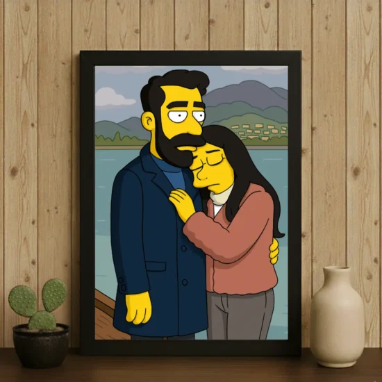 תמונת סימפסון מצחיקה ממוסגרת - המתנה שתגרום לכולם לחייך