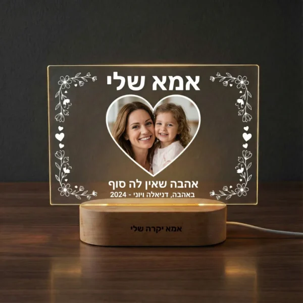 מסגרת לב במתנה אישית