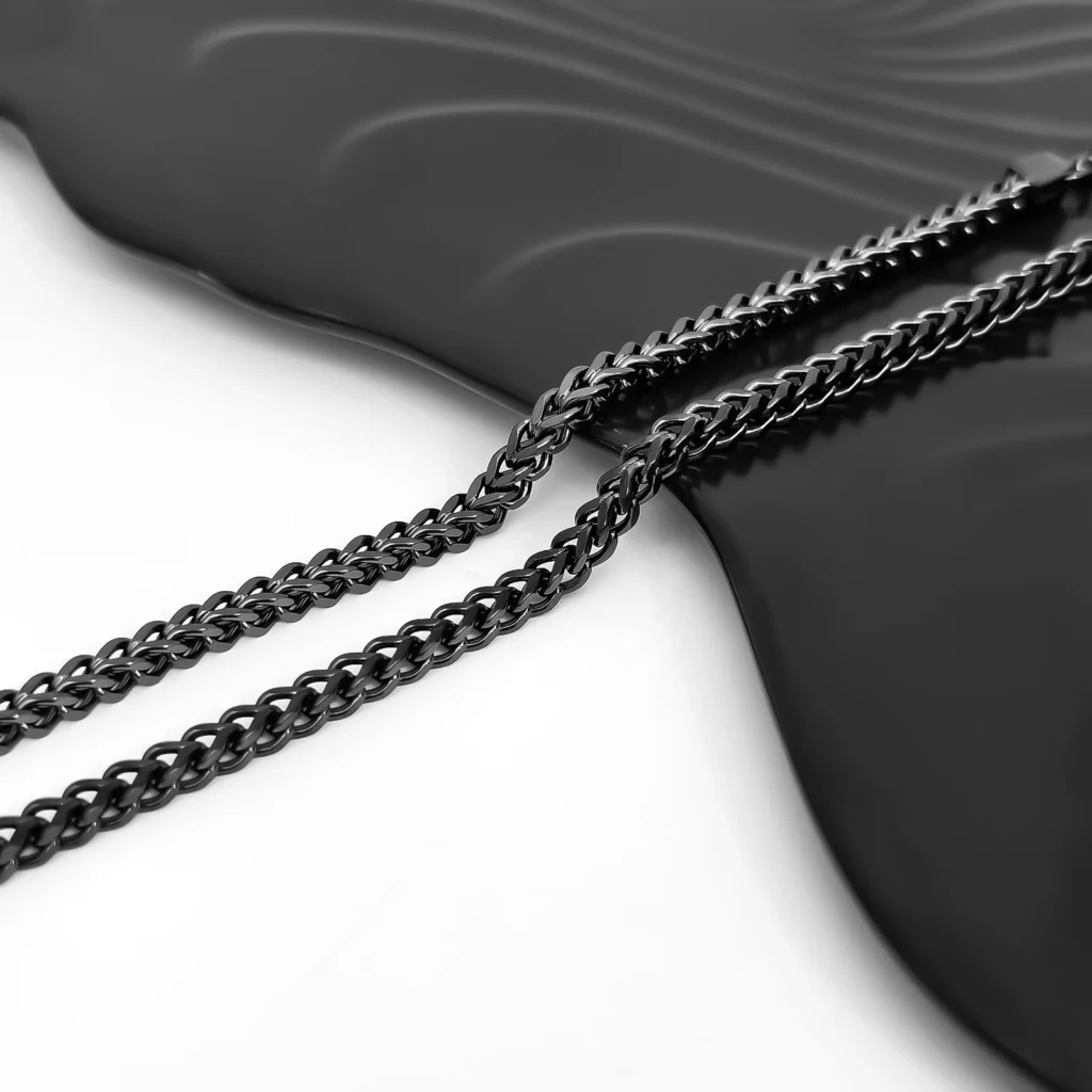 ⁦צמיד לגבר מתנה יוקרתית פלדת אל חלד בצבע שחור⁩ – תמונה ⁦7⁩