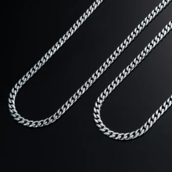 שרשרת מתנה יוקרתית פלדת אל חלד בצבע כסף לגבר