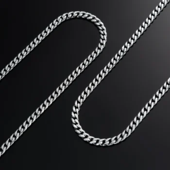 שרשרת מתנה יוקרתית פלדת אל חלד בצבע כסף לגבר