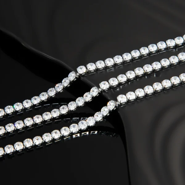 צמיד טניס בשילוב זרקונים מתנה יוקרתית בצבע כסף – תמונה 4