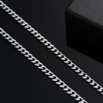 שרשרת מתנה יוקרתית פלדת אל חלד בצבע כסף לגבר