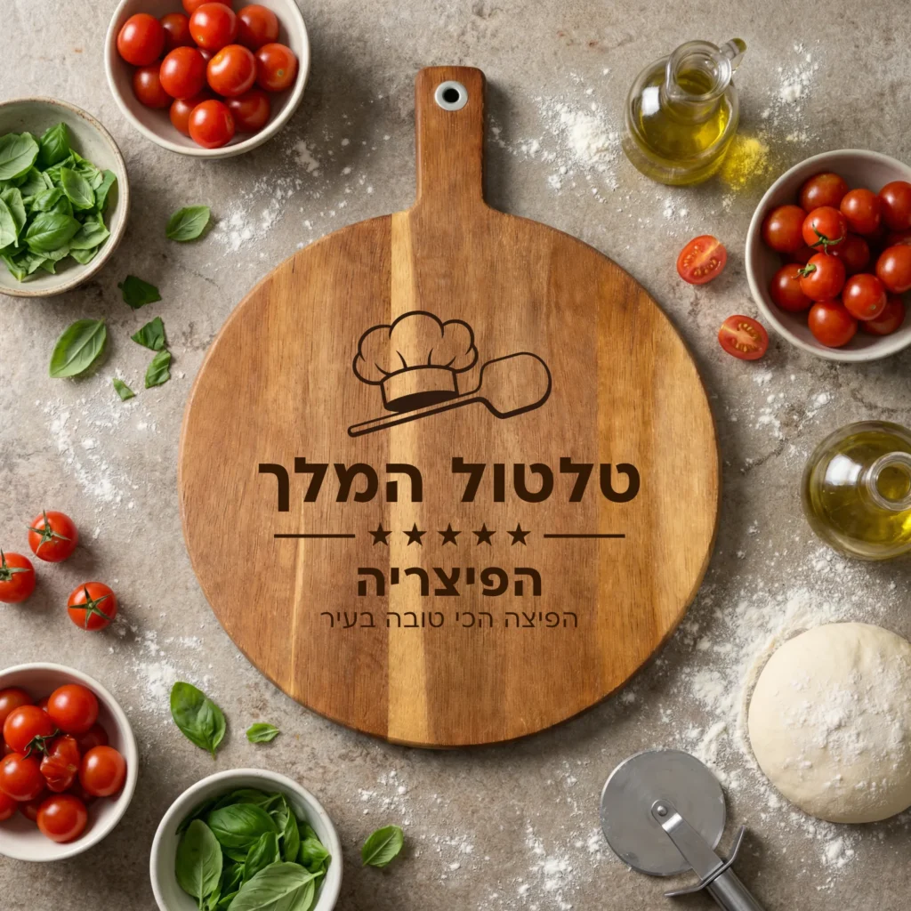 קרש חיתוך מותאם אישית לאוהבי פיצה