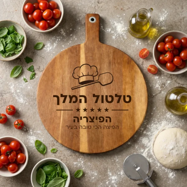 קרש חיתוך מותאם אישית לאוהבי פיצה