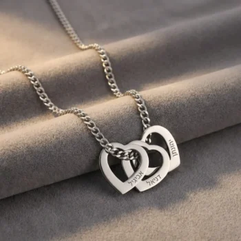 שרשרת לאישה עם שמות מתנה מושלמת לבת זוג – שרשרת לבבות