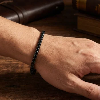 צמיד טניס בשילוב זרקונים מתנה יוקרתית לגבר