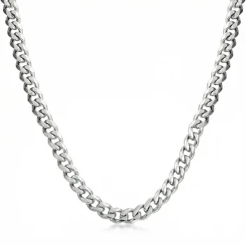 שרשרת מתנה יוקרתית פלדת אל חלד בצבע כסף לגבר