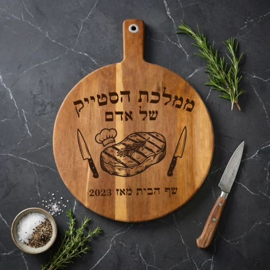 קרש חיתוך לגריל וסטייק בהתאמה אישית