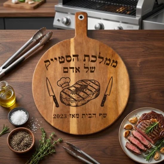 קרש חיתוך לגריל וסטייק בהתאמה אישית