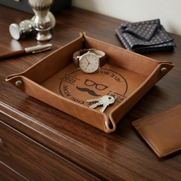 ⁦מגש מפתחות לאבא הטוב ביותר בהתאמה אישית – מארגן חפצים עם חריטה אישית⁩ – תמונה ⁦3⁩