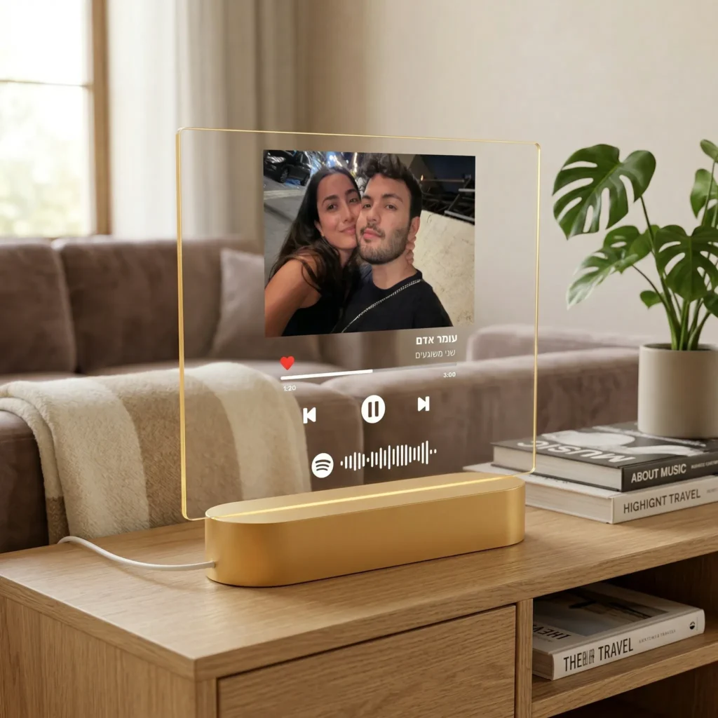 ⁦Your Moment - מיוזיקגלאס מנורת לילה עם שיר -הדמייה בלייב⁩ – תמונה ⁦2⁩